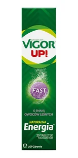 USP ZDROWIE Vigor up! fast x 20 tabl musujących o smaku owoców leśnych - Witaminy i minerały - miniaturka - grafika 1
