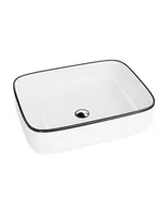 Umywalki - Lavita Umywalka nablatowa Galera Black Line - miniaturka - grafika 1