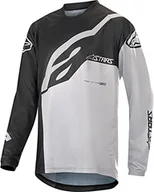 Odzież motocyklowa - Alpinestars Youth Racer Factory koszulka z długim rękawem 2020: czarny/biały L, czarny/biały - miniaturka - grafika 1