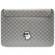 Etui do tabletów - Torba na tablet KARL LAGERFELD Saffiano Monogram Choupette 14 Srebrny | Bezpłatny transport - miniaturka - grafika 1