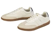 Sneakersy damskie - esmara® Skórzane sneakersy damskie (Beżowy/srebrny, 37) - miniaturka - grafika 1