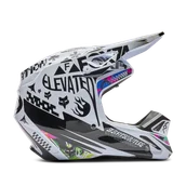 Kaski motocyklowe - Kask Cross FOX V1 Image Cosmo Złamany Biały/CzarnyS - miniaturka - grafika 1