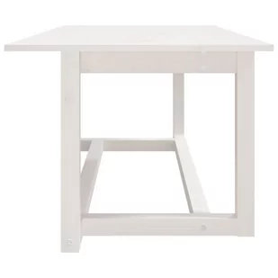 Lumarko Stolik kawowy, biały, 110x55x45 cm, lite drewno sosnowe - Ławy i stoliki kawowe - miniaturka - grafika 5