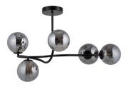 Lampy sufitowe - Sufitowa lampa kule szare VENA 33681 Sigma modern metalowa czarna - miniaturka - grafika 1