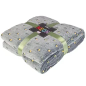 Koce - Koc Mikrofibra Neon 150x200 malachit odcien szarości - miniaturka - grafika 1