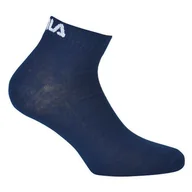 Skarpetki damskie - Fila, Skarpety sportowe, Quarter plain socks, 3-pack, F9300, navy, rozmiar 35/38 - miniaturka - grafika 1