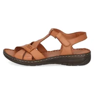 Moda i Uroda OUTLET - CAPRICE Damskie sandały klinowe 9-28714-42, Nut Nappa, 39 eu - miniaturka - grafika 1