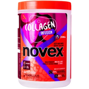 Novex, Collagen Infusion, Maska do włosów matowych i wysokoporowatych, 1000 g - Maski do włosów - miniaturka - grafika 1