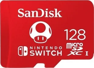Karta SanDisk Nintendo Switch MicroSDXC 128 GB Class 10 UHS-I/U3 A1 V30 SDSQXAO-128G-GNC - Karty pamięci - miniaturka - grafika 1