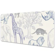 Podkładki na biurko - Mata ochronna na blat Zwierzęta Madagaskar 90x45cm - miniaturka - grafika 1