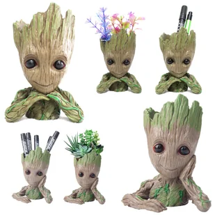 Zestaw Dwóch Figurek Groot doniczka organizer na biurko - Przyborniki na biurko - miniaturka - grafika 1