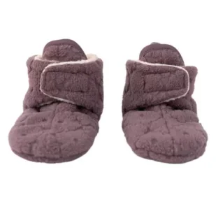 Lodger Polarowe buciki kapcie z antypoślizgową podeszwą wrzosowe Fleece Mauve 6-12 mies. - Buciki dla niemowląt - miniaturka - grafika 1