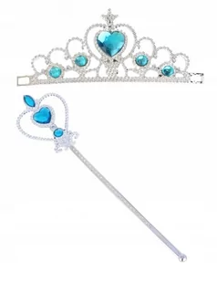 Zestaw Korona Z Różdżką Frozen Kraina Lodu - Dekoracje i nakrycia stołu na imprezę - miniaturka - grafika 1