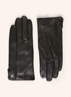 Rękawiczki - Calvin Klein Skórzane Rękawiczki Umożliwiające Obsługę Ekranów Dotykowych schwarz - miniaturka - grafika 1