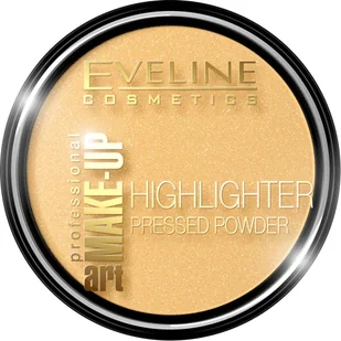 Eveline Art Make-Up, puder rozświetlający do twarzy i ciała 55 Golden, 12 g - Pudry do twarzy - miniaturka - grafika 2