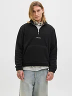 Odzież trekkingowa męska - Jack & Jones Bluza polarowa w kolorze czarnym - miniaturka - grafika 1