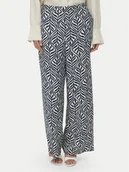 Spodnie damskie - Vero Moda Spodnie materiałowe Josie 10303759 Granatowy Wide Leg - miniaturka - grafika 1