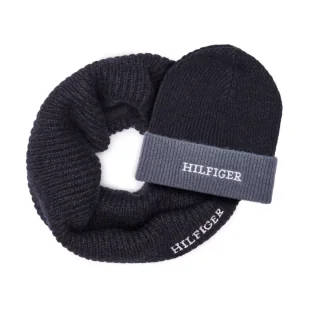 Tommy Hilfiger Komin + czapka z dodatkiem wełny - Czapki dla dzieci - miniaturka - grafika 1