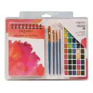 Farby i media malarskie - Creadu, Zestaw farb akwarelowych 55 elementów - miniaturka - grafika 1