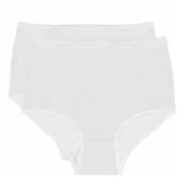 Majtki męskie - Bielizna damska wysoki stan, kolor biały  2 pack, rozmiar 3XL - miniaturka - grafika 1