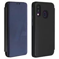 Etui i futerały do telefonów - Etui z klapką, lustrzane etui do Samsunga Galaxy A40 - czarne - miniaturka - grafika 1