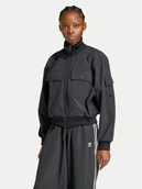 Kurtki damskie - adidas Kurtka bomber Premium Essentials JD4792 Czarny Loose Fit - miniaturka - grafika 1