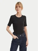 Koszulki i topy damskie - Calvin Klein T-Shirt Varigated LV044F211G Czarny Slim Fit - miniaturka - grafika 1
