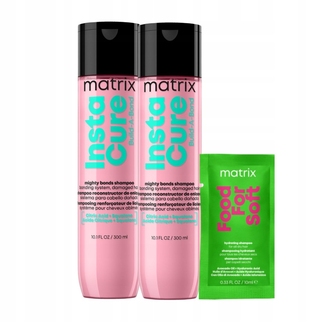 Matrix Instacure Build-A-Bond Szampon do Włosów Zniszczonych 300ml 2 sztuki