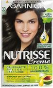 Farby do włosów i szampony koloryzujące - Farba kremowa z utleniaczem Garnier Nutrisse Krem odżywczy kolor 3 ciemny brąz 200 g (3600541375680) - miniaturka - grafika 1
