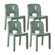 Fotele i krzesła ogrodowe - BELIANI Zestaw 4 krzeseł ogrodowych BETIM Zielony - miniaturka - grafika 1