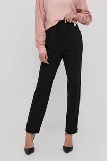 Spodnie damskie - Liu Jo spodnie damskie kolor czarny proste high waist - grafika 1