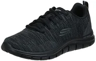 Trampki męskie - Skechers Męskie trampki 232298 BBK, Czarne dzianinowe czarne wykończenie, 46 EU - miniaturka - grafika 1
