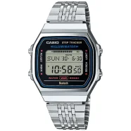 Casio Vintage Bluetooth zegarek retro z krokomierzem srebrny ABL-100WE-1AEF
