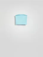 Koszulki i topy damskie - Reserved - Top bandeau - jasnoturkusowy - miniaturka - grafika 1