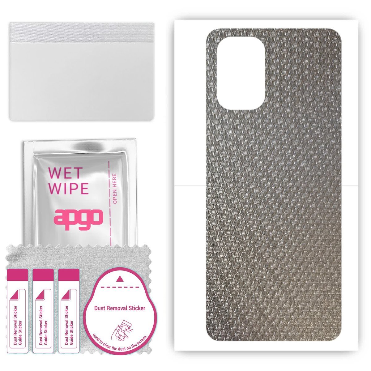 Folia naklejka skórka strukturalna na TYŁ do Nokia G100 - Aluminium krople - apgo SKINS