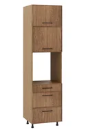 Meble kuchenne - Asti Słupek Pod Zabudowę Piekarnika Dps3-60-220 Hk-Xs_Modern Fornir - miniaturka - grafika 1