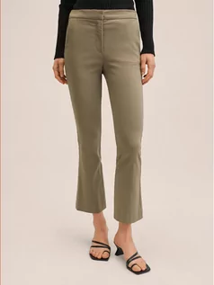 Spodnie damskie - Mango Spodnie materiałowe Bootcut 27003267 Zielony Flare Fit - grafika 1