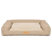 Legowiska dla psów - Legowisko dla psa beżowe + sztruks XL - miniaturka - grafika 1