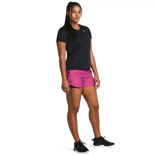 Spodnie sportowe damskie - Damskie spodenki treningowe Under Armour Play Up Short 3.0 - różowe - UNDER ARMOUR - grafika 1