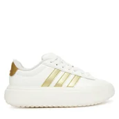 Sneakersy damskie - Sneakersy adidas Grand Court Platform JR0699 Biały - miniaturka - grafika 1