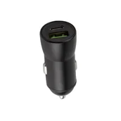 Ładowarki samochodowe - TelForceOne Maxlife PD3.0 + QC3.0 MXCC-04 1x USB-C 1x USB 20W Czarny - miniaturka - grafika 1