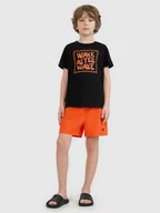 Kąpielówki dla chłopców - 4F Spodenki plażowe boardshorty chłopięce - czerwone 122/128 (6-8 lat) - miniaturka - grafika 1