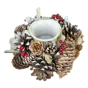 Świeczniki - Świecznik Boże Narodzenie Dekoracyjny Zimowy - miniaturka - grafika 1