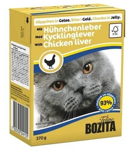 Bozita z Wątróbką Kurczaka kawałki w galaretce Kartonik 370g 1222 - Mokra karma dla kotów - miniaturka - grafika 5