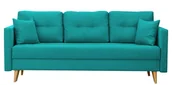 Sofy i kanapy - Kanapa do salonu rozkładana Lahti Turkusowa - miniaturka - grafika 1