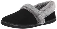 Kapcie damskie - Skechers COZY CAMPFIRE - TEAM TOASTY, damskie kapcie typu Low Top, Czarna czarna mikrofibra zamszowe sztuczne futro linia blk, 36 EU - miniaturka - grafika 1
