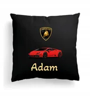 Poduszki dekoracyjne - Foto Poduszka Czarna Lamborghini Auto Prezent #1 - miniaturka - grafika 1