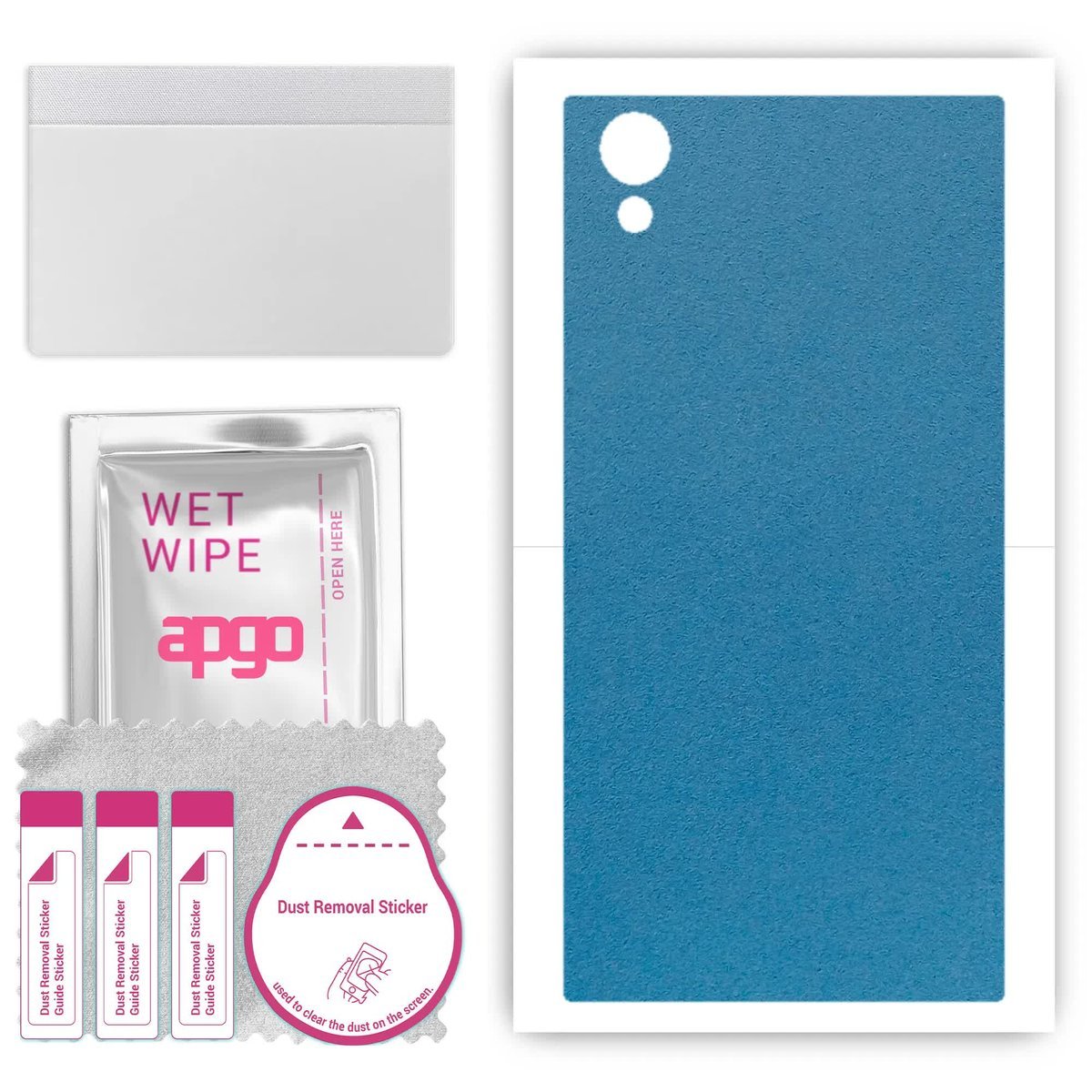 Folia naklejka skórka strukturalna na TYŁ Zamsz do Sony Xperia XA1 Plus - Zamsz Niebieski - apgo SKINS