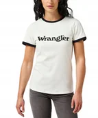 Koszulki i topy damskie - T-shirt Wrangler RINGER TEE 112355287 Worn White XS - miniaturka - grafika 1