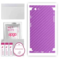 Szkła hartowane na telefon - Folia naklejka skórka strukturalna na TYŁ+BOKI do Apple iPhone 6 Plus - Carbon Fioletowy - apgo SKINS - miniaturka - grafika 1